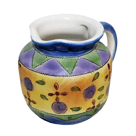 Vintage Sango Sweet Shoppe China Ceramic Creamer, Circa 2000. Floral, Geomertric - Picture 1 of 5